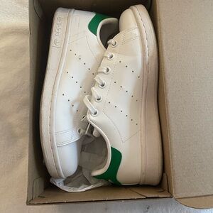Adidas Classic White and Green Shoes